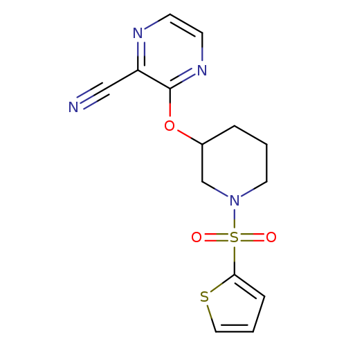 3-{[1-(thiophene-2-sulfonyl)piperidin-3-yl]oxy}pyrazine-2-carbonitrile