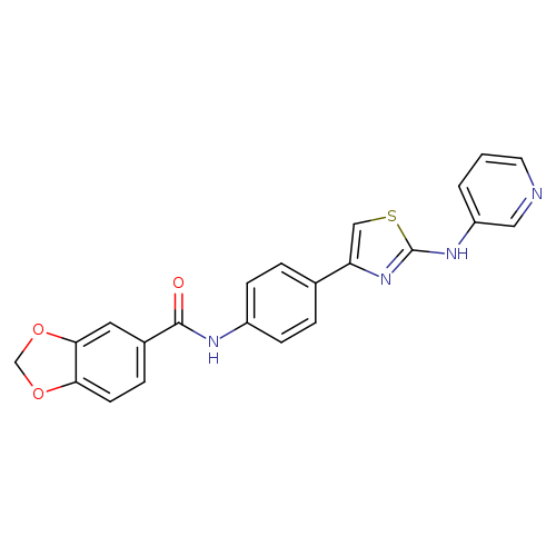 N-(4-{2-[(pyridin-3-yl)amino]-1,3-thiazol-4-yl}phenyl)-2H-1,3-benzodioxole-5-carboxamide