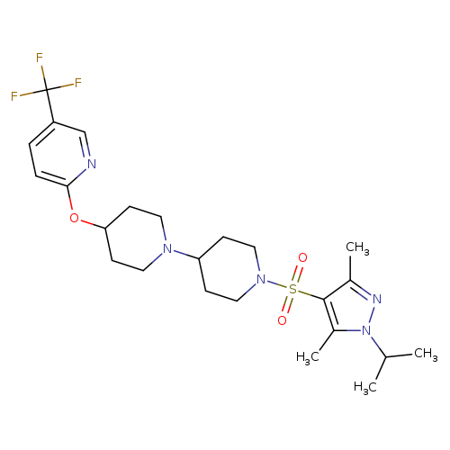 1'-{[3,5-dimethyl-1-(propan-2-yl)-1H-pyrazol-4-yl]sulfonyl}-4-{[5-(trifluoromethyl)pyridin-2-yl]oxy}-1,4'-bipiperidine