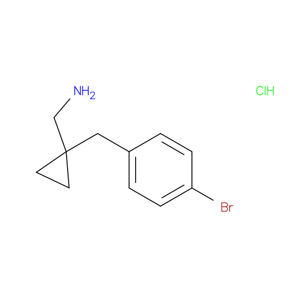 {1-[(4-bromophenyl)methyl]cyclopropyl}methanamine hydrochloride