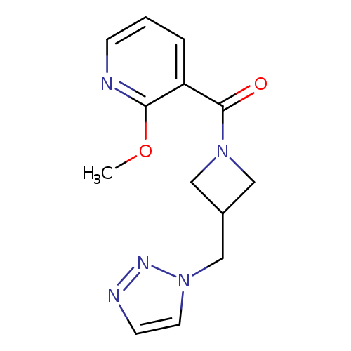 2-methoxy-3-{3-[(1H-1,2,3-triazol-1-yl)methyl]azetidine-1-carbonyl}pyridine