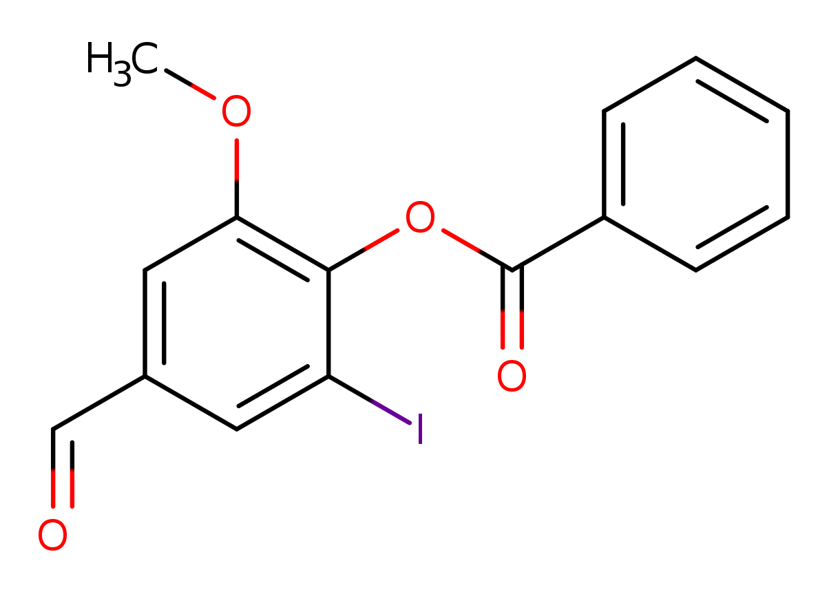 4-formyl-2-iodo-6-methoxyphenyl benzoate