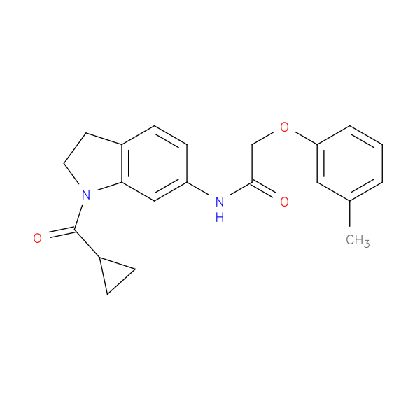 N-(1-cyclopropanecarbonyl-2,3-dihydro-1H-indol-6-yl)-2-(3-methylphenoxy)acetamide