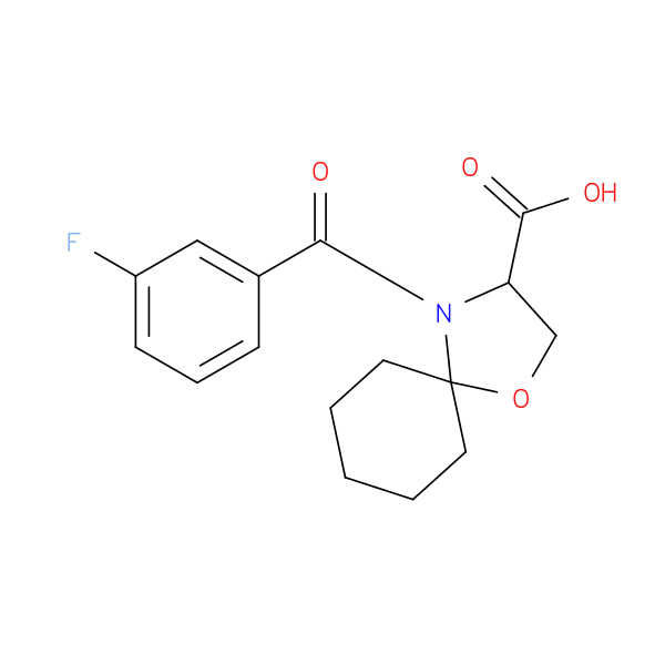 4-(3-fluorobenzoyl)-1-oxa-4-azaspiro[4.5]decane-3-carboxylic acid