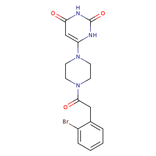 6-{4-[2-(2-bromophenyl)acetyl]piperazin-1-yl}-1,2,3,4-tetrahydropyrimidine-2,4-dione