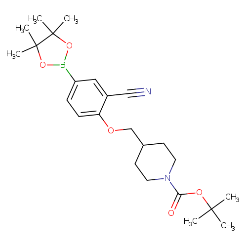 tert-Butyl 4-((2-cyano-4-(4,4,5,5-tetramethyl-1,3,2-dioxaborolan-2-yl)phenoxy)methyl)piperidine-1-carboxylate