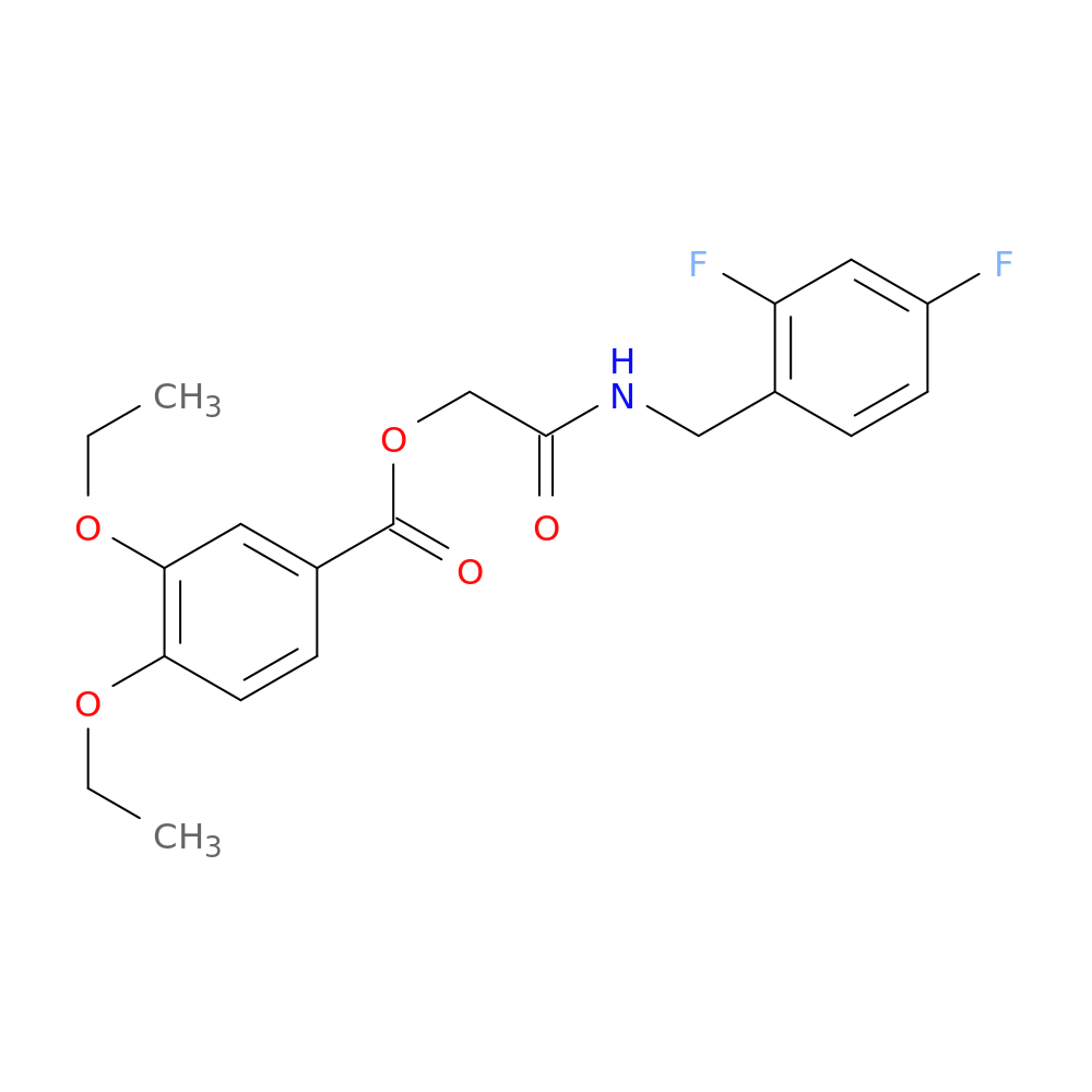 {[(2,4-difluorophenyl)methyl]carbamoyl}methyl 3,4-diethoxybenzoate