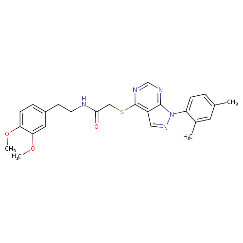 N-[2-(3,4-dimethoxyphenyl)ethyl]-2-{[1-(2,4-dimethylphenyl)-1H-pyrazolo[3,4-d]pyrimidin-4-yl]sulfanyl}acetamide