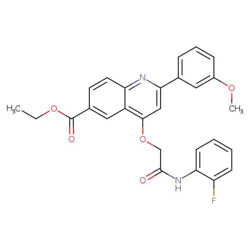 ethyl 4-{[(2-fluorophenyl)carbamoyl]methoxy}-2-(3-methoxyphenyl)quinoline-6-carboxylate