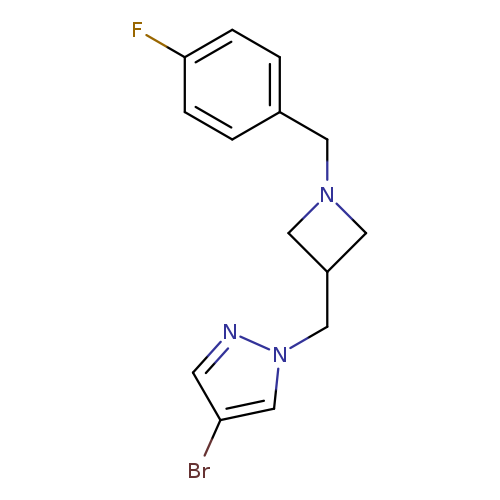 4-bromo-1-({1-[(4-fluorophenyl)methyl]azetidin-3-yl}methyl)-1H-pyrazole