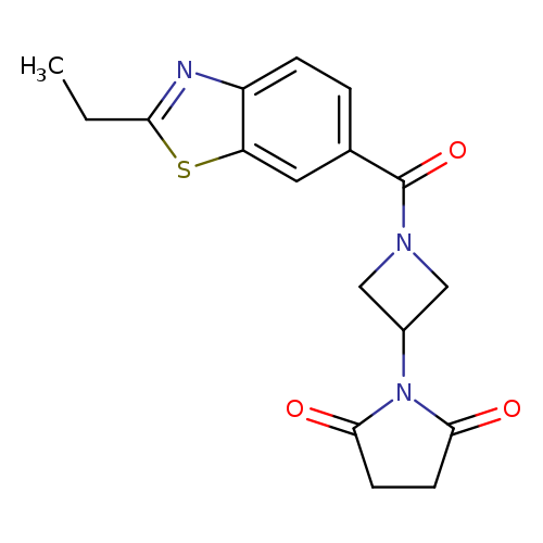1-[1-(2-ethyl-1,3-benzothiazole-6-carbonyl)azetidin-3-yl]pyrrolidine-2,5-dione