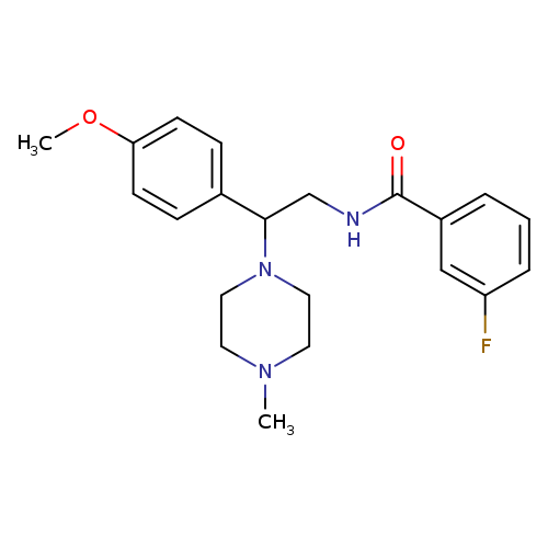 3-fluoro-N-[2-(4-methoxyphenyl)-2-(4-methylpiperazin-1-yl)ethyl]benzamide