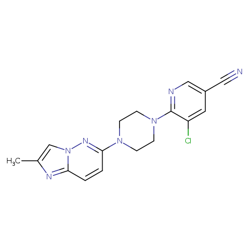 5-chloro-6-(4-{2-methylimidazo[1,2-b]pyridazin-6-yl}piperazin-1-yl)pyridine-3-carbonitrile