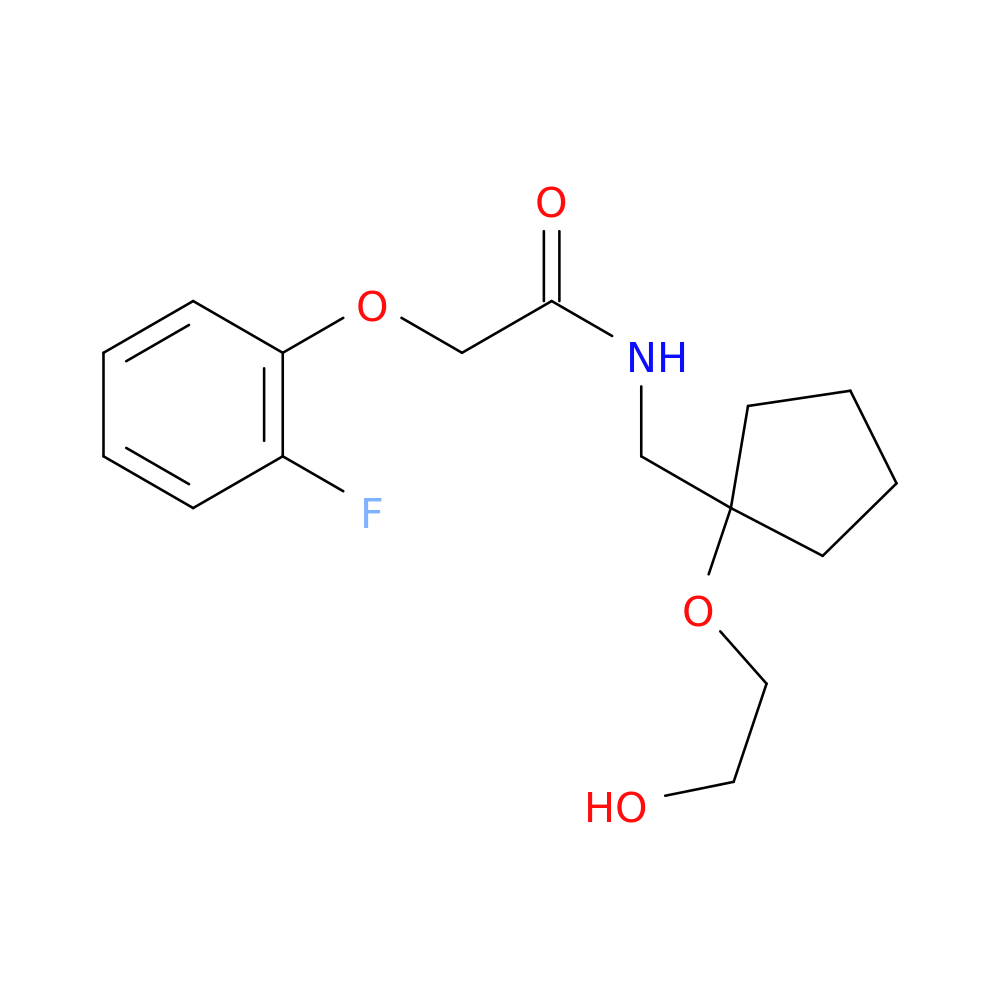 2-(2-fluorophenoxy)-N-{[1-(2-hydroxyethoxy)cyclopentyl]methyl}acetamide