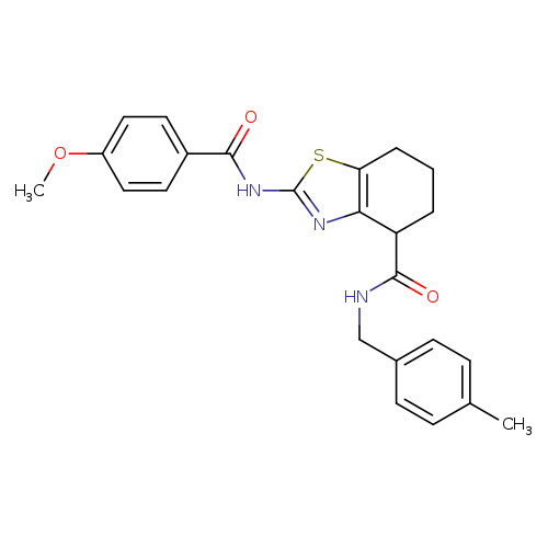 2-(4-methoxybenzamido)-N-[(4-methylphenyl)methyl]-4,5,6,7-tetrahydro-1,3-benzothiazole-4-carboxamide