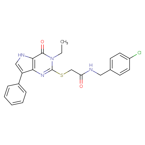 N-[(4-chlorophenyl)methyl]-2-({3-ethyl-4-oxo-7-phenyl-3H,4H,5H-pyrrolo[3,2-d]pyrimidin-2-yl}sulfanyl)acetamide