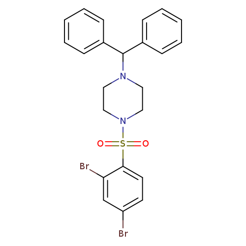 1-(2,4-dibromobenzenesulfonyl)-4-(diphenylmethyl)piperazine