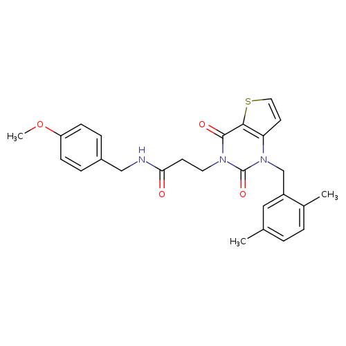 3-{1-[(2,5-dimethylphenyl)methyl]-2,4-dioxo-1H,2H,3H,4H-thieno[3,2-d]pyrimidin-3-yl}-N-[(4-methoxyphenyl)methyl]propanamide