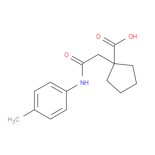 1-{[(4-methylphenyl)carbamoyl]methyl}cyclopentane-1-carboxylic acid