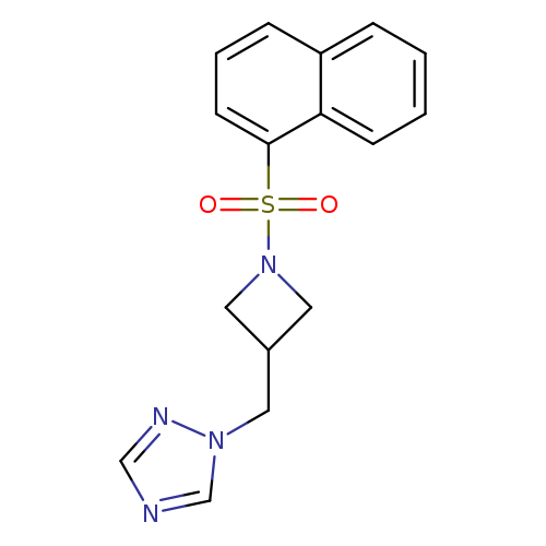 1-{[1-(naphthalene-1-sulfonyl)azetidin-3-yl]methyl}-1H-1,2,4-triazole