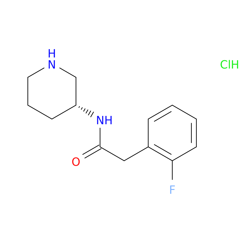 2-(2-fluorophenyl)-N-[(3R)-piperidin-3-yl]acetamide hydrochloride