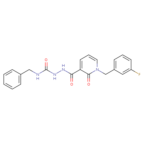 N-[(benzylcarbamoyl)amino]-1-[(3-fluorophenyl)methyl]-2-oxo-1,2-dihydropyridine-3-carboxamide