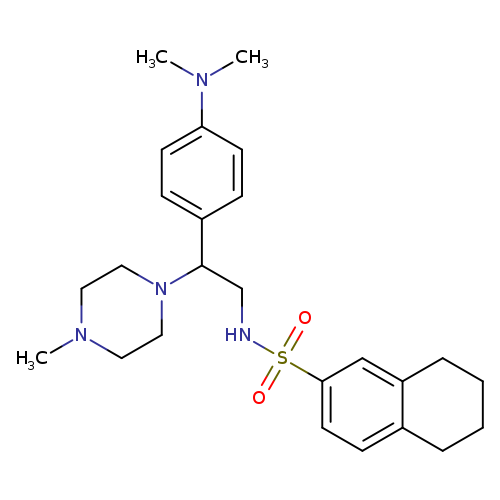 N-{2-[4-(dimethylamino)phenyl]-2-(4-methylpiperazin-1-yl)ethyl}-5,6,7,8-tetrahydronaphthalene-2-sulfonamide