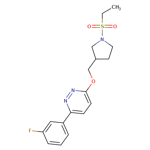 3-{[1-(ethanesulfonyl)pyrrolidin-3-yl]methoxy}-6-(3-fluorophenyl)pyridazine