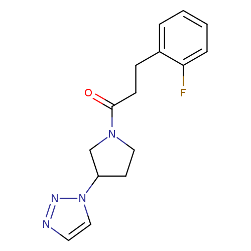 3-(2-fluorophenyl)-1-[3-(1H-1,2,3-triazol-1-yl)pyrrolidin-1-yl]propan-1-one