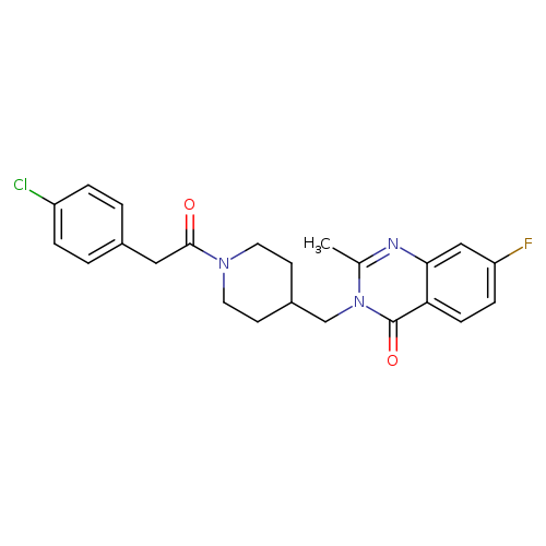 3-({1-[2-(4-chlorophenyl)acetyl]piperidin-4-yl}methyl)-7-fluoro-2-methyl-3,4-dihydroquinazolin-4-one