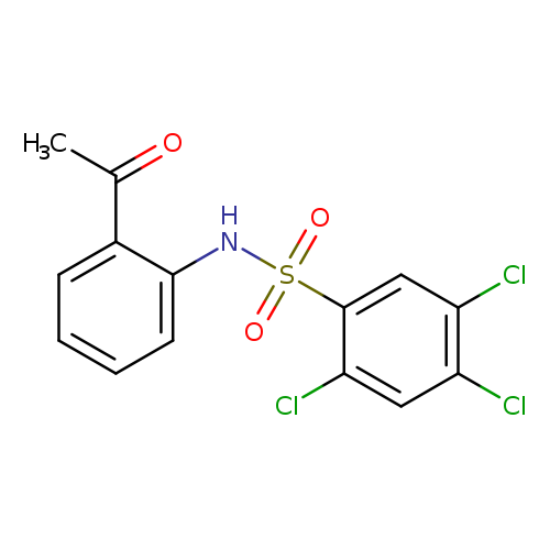 N-(2-acetylphenyl)-2,4,5-trichlorobenzene-1-sulfonamide