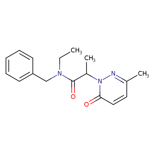 N-benzyl-N-ethyl-2-(3-methyl-6-oxo-1,6-dihydropyridazin-1-yl)propanamide