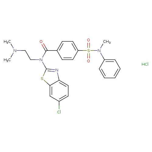 N-(6-chloro-1,3-benzothiazol-2-yl)-N-[2-(dimethylamino)ethyl]-4-[methyl(phenyl)sulfamoyl]benzamide hydrochloride