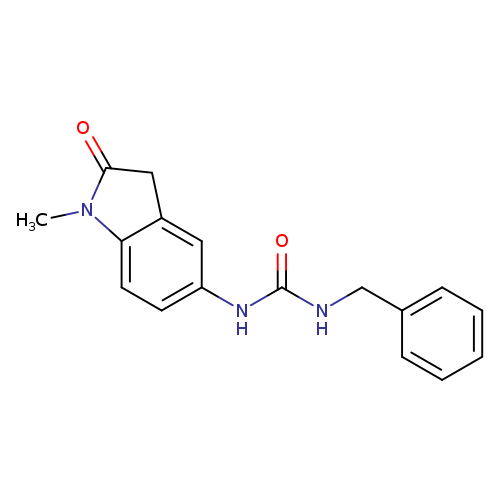 1-benzyl-3-(1-methyl-2-oxo-2,3-dihydro-1H-indol-5-yl)urea