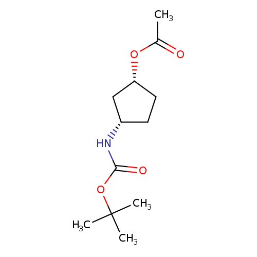 (1R,3S)-3-({[(2-Methyl-2-propanyl)oxy]carbonyl}amino)cyclopentyl acetate