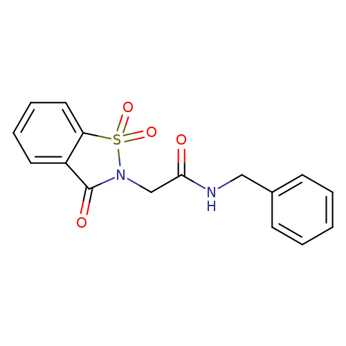 N-benzyl-2-(1,1,3-trioxo-1,3-dihydro-2H-1,2-benzisothiazol-2-yl)acetamide