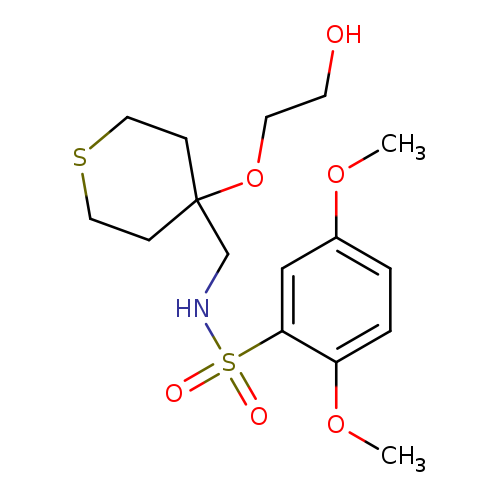 N-{[4-(2-hydroxyethoxy)thian-4-yl]methyl}-2,5-dimethoxybenzene-1-sulfonamide