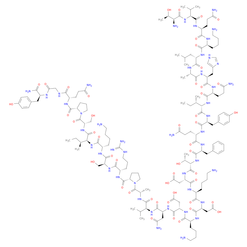 L-Tyrosinamide, L-threonyl-L-valyl-L-glutaminyl-L-lysyl-L-leucyl-L-alanyl-L-histidyl-L-glutaminyl-L-isoleucyl-L-tyrosyl-L-glutaminyl-L-phenylalanyl-L-threonyl-L-α-aspartyl-L-lysyl-L-α-aspartyl-L-lysyl-L-α-aspartyl-L-asparaginyl-L-valyl-L-alanyl-L-prolyl-L-arginyl-L-seryl-L-lysyl-L-isoleucyl-L-seryl-L-prolyl-L-glutaminylglycyl-