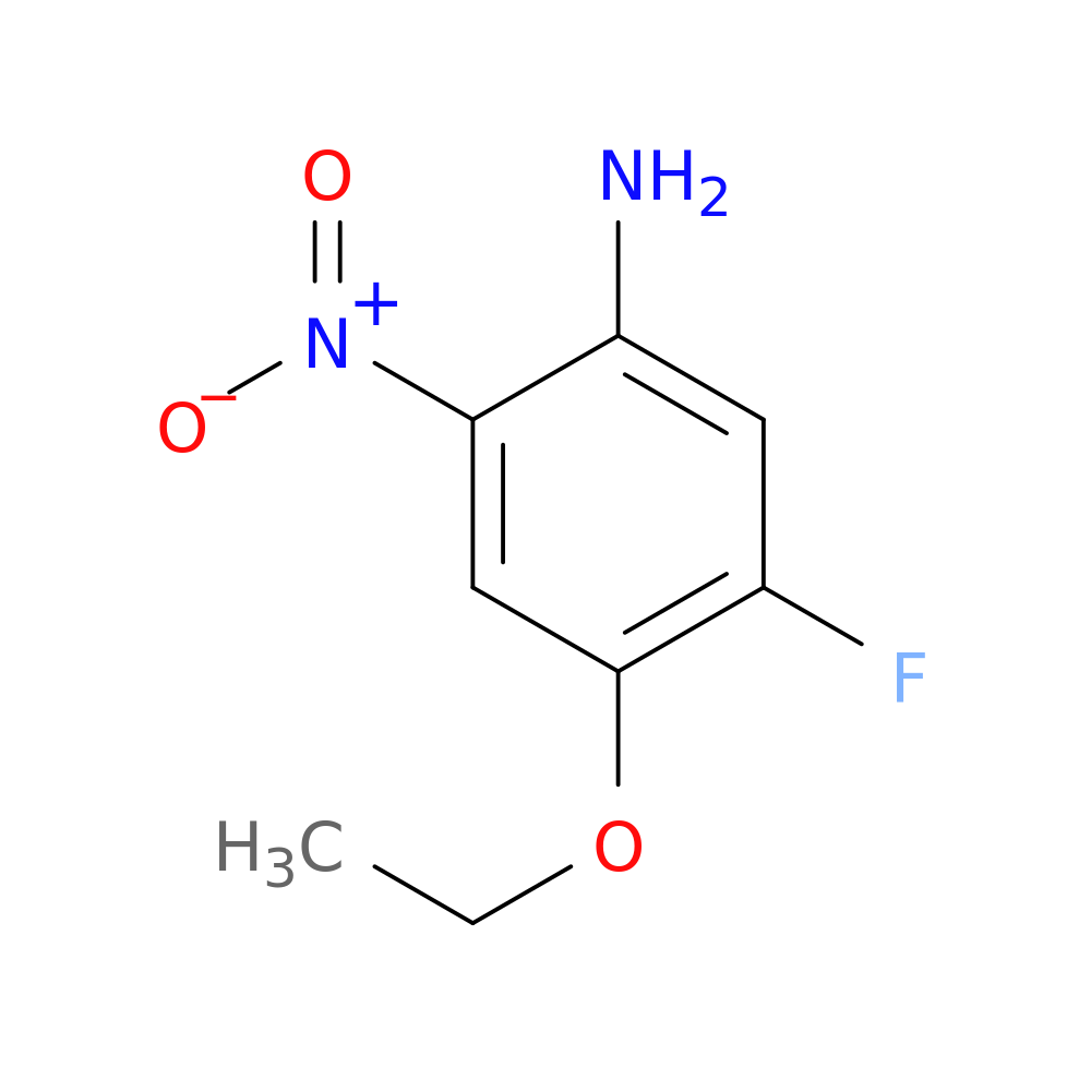 Benzenamine, 4-ethoxy-5-fluoro-2-nitro- (9CI)