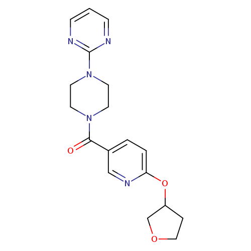 2-{4-[6-(oxolan-3-yloxy)pyridine-3-carbonyl]piperazin-1-yl}pyrimidine