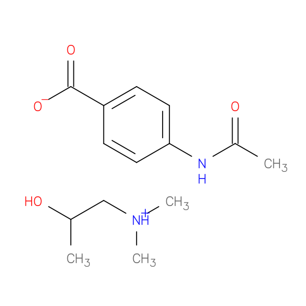 2-Hydroxy-N,N-dimethylpropan-1-aminium 4-acetamidobenzoate