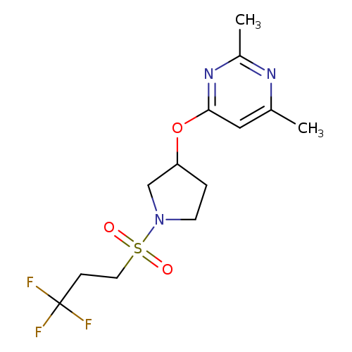 2,4-dimethyl-6-{[1-(3,3,3-trifluoropropanesulfonyl)pyrrolidin-3-yl]oxy}pyrimidine