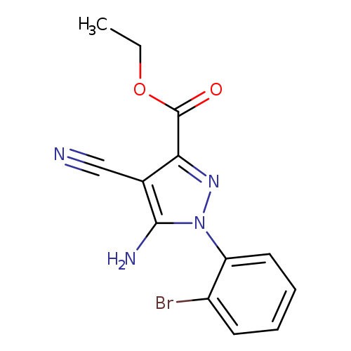 Ethyl 5-amino-1-(2-bromophenyl)-4-cyanopyrazole-3-carboxylate