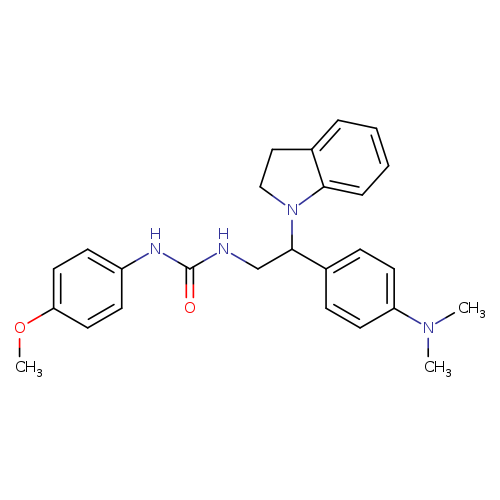 3-[2-(2,3-dihydro-1H-indol-1-yl)-2-[4-(dimethylamino)phenyl]ethyl]-1-(4-methoxyphenyl)urea