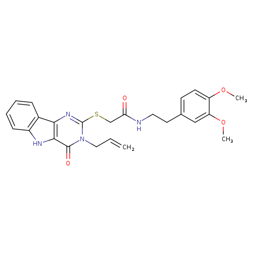 N-[2-(3,4-dimethoxyphenyl)ethyl]-2-{[4-oxo-3-(prop-2-en-1-yl)-3H,4H,5H-pyrimido[5,4-b]indol-2-yl]sulfanyl}acetamide