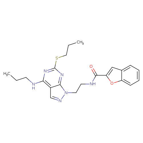 N-{2-[4-(propylamino)-6-(propylsulfanyl)-1H-pyrazolo[3,4-d]pyrimidin-1-yl]ethyl}-1-benzofuran-2-carboxamide