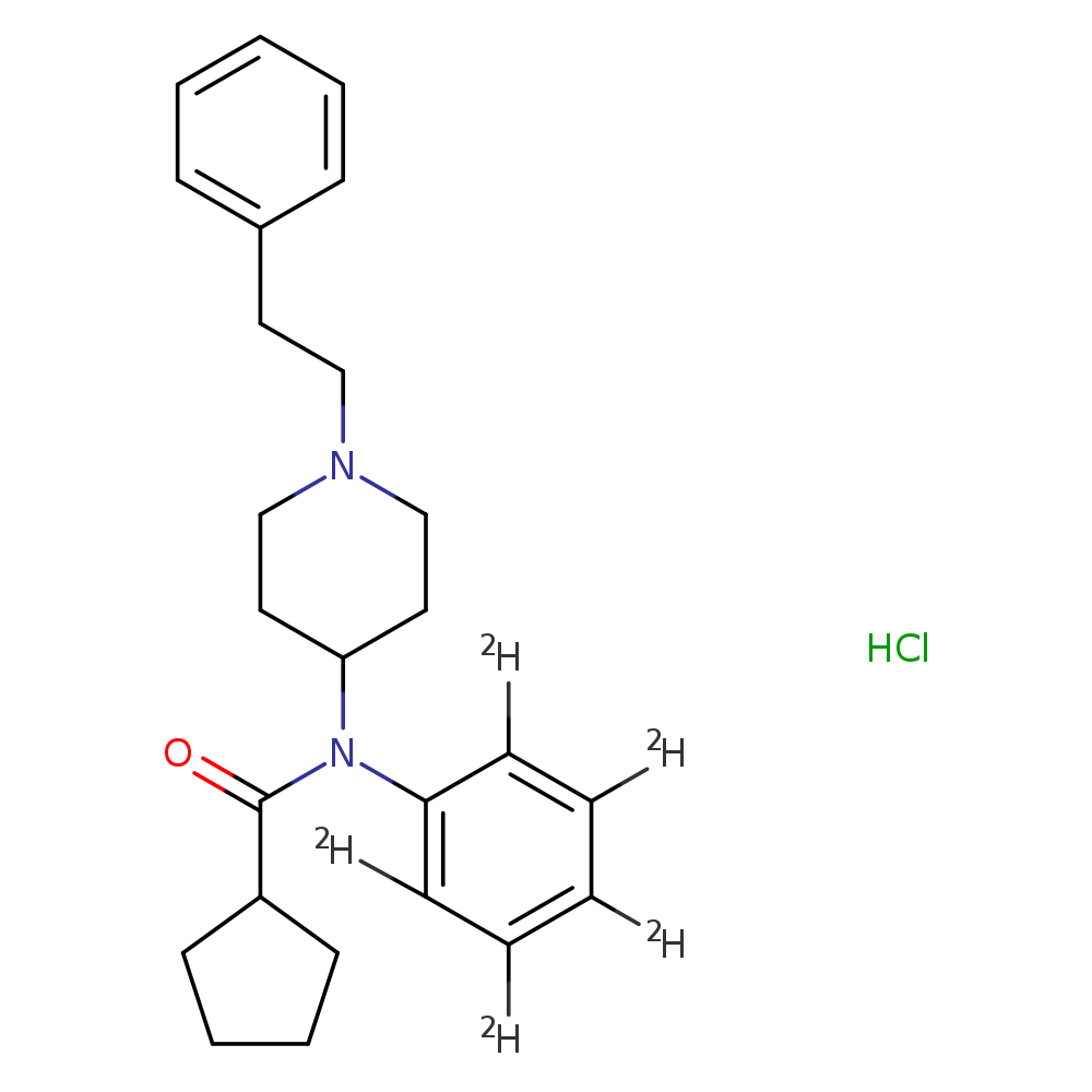 N-(1-phenethylpiperidin-4-yl)-N-(phenyl-d5)cyclopentanecarboxamide,monohydrochloride