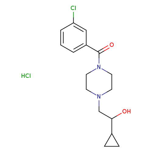 2-[4-(3-chlorobenzoyl)piperazin-1-yl]-1-cyclopropylethan-1-ol hydrochloride