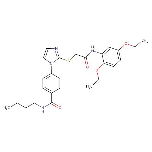 N-butyl-4-[2-({[(2,5-diethoxyphenyl)carbamoyl]methyl}sulfanyl)-1H-imidazol-1-yl]benzamide