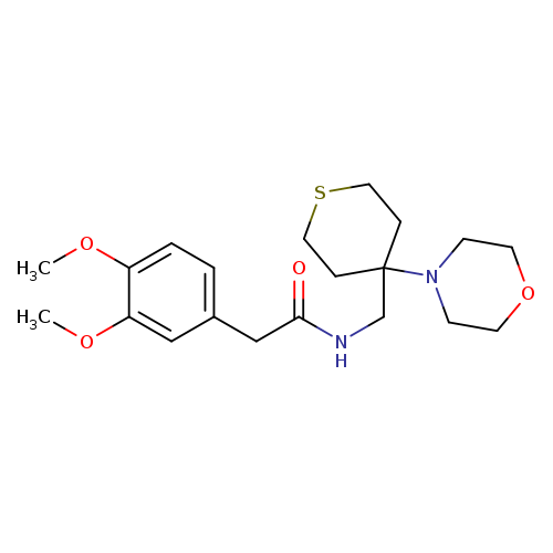 2-(3,4-dimethoxyphenyl)-N-{[4-(morpholin-4-yl)thian-4-yl]methyl}acetamide